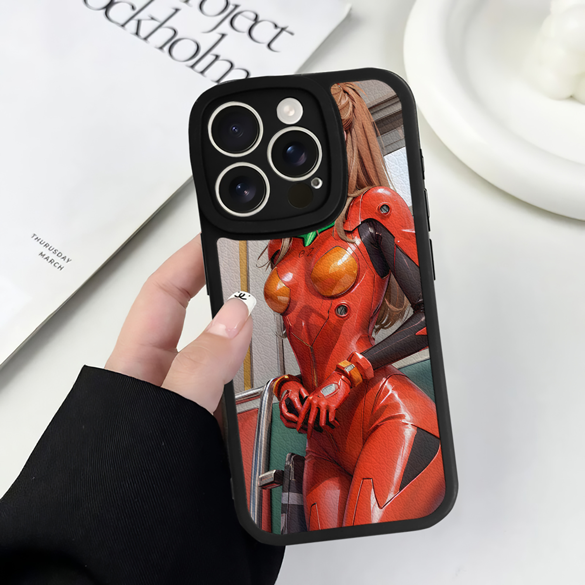 （画像用） EVA 新世紀エヴァンゲリオン 【iPhone 16シリーズ対応】シリコンスマホケース（レザー調） 材質：シリコン